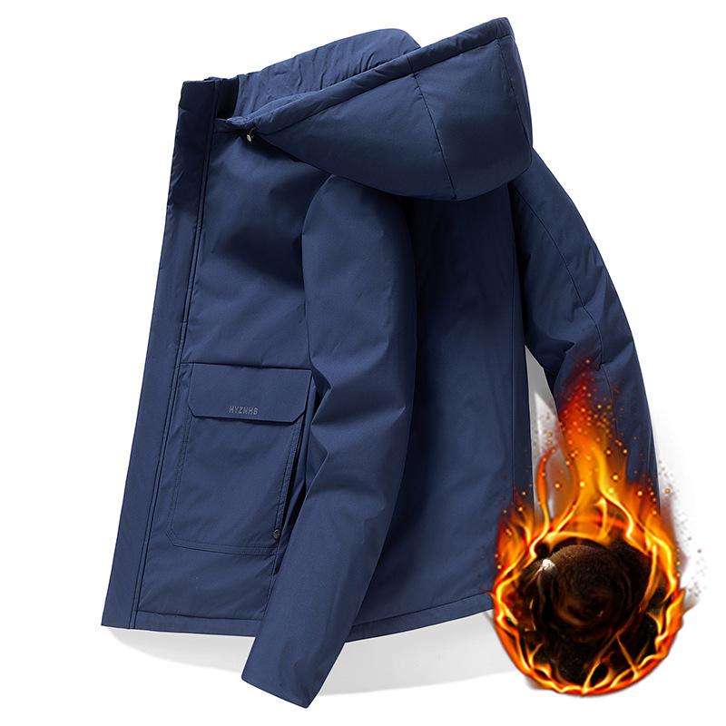 Jacket Cotton Clothes Men's Velvet Thickened Warm and Cold Cotton Clothes Winter Clothes Men's Coat