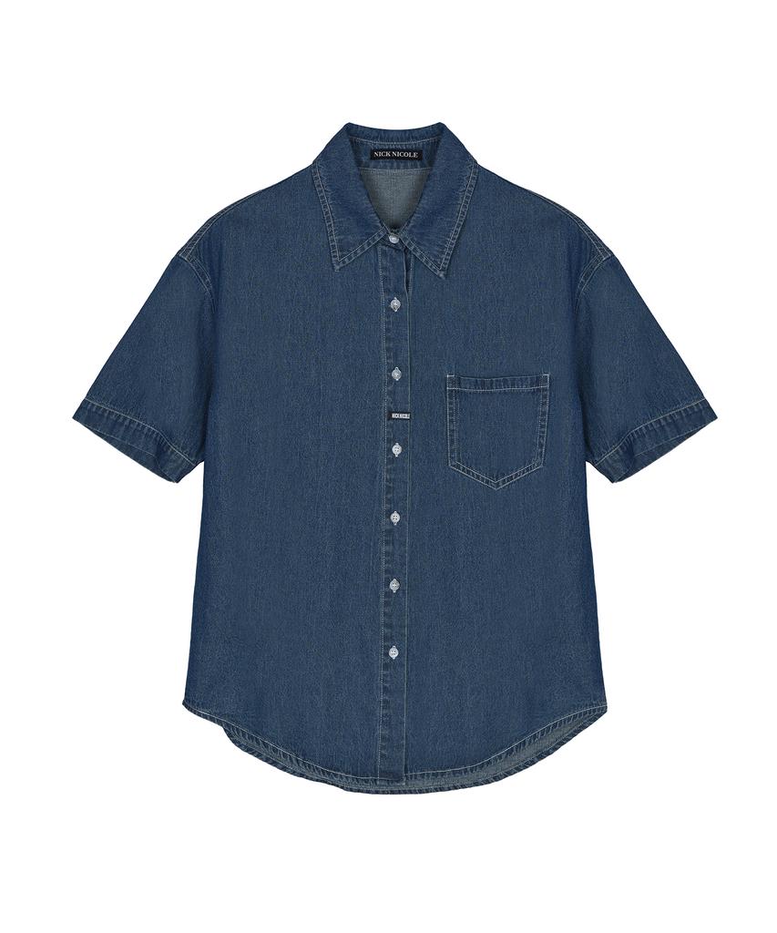 Nigaennikol Minimal Classic Half Denim Shirts_2 Color