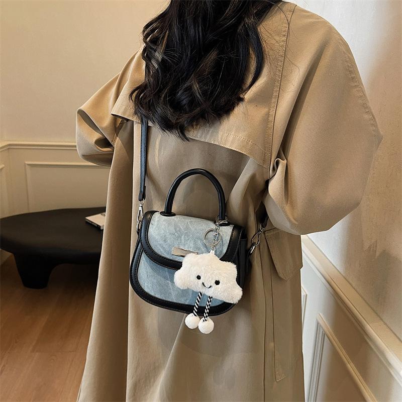 Retro Handbag Women's 2025 New Simple Square Bag Trendy Fashion Versatile Shoulder Messenger Bag