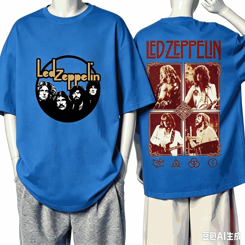 Led Zeppelin Voor Fan Cadeau T-shirt Unisex Unisex Harajuku Oversized Unisex Korte Mouw Streetwear Hoge Kwaliteit Koppels Hoge Kwaliteit