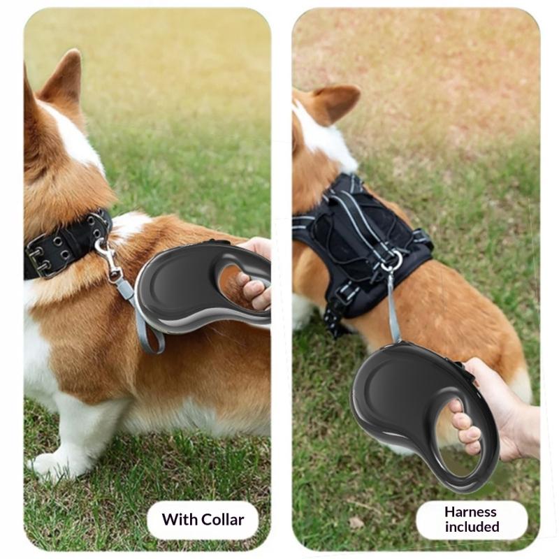 Ergonomic Grip Retractable Dog Leashes with Automatic Durability and Easyly Control for Effortlessly Handling