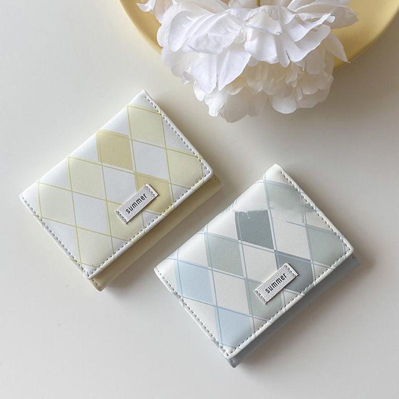 Women's Short Wallet Fresh Simple Card Holder Fashion PU Leather Coin Purse Wallets