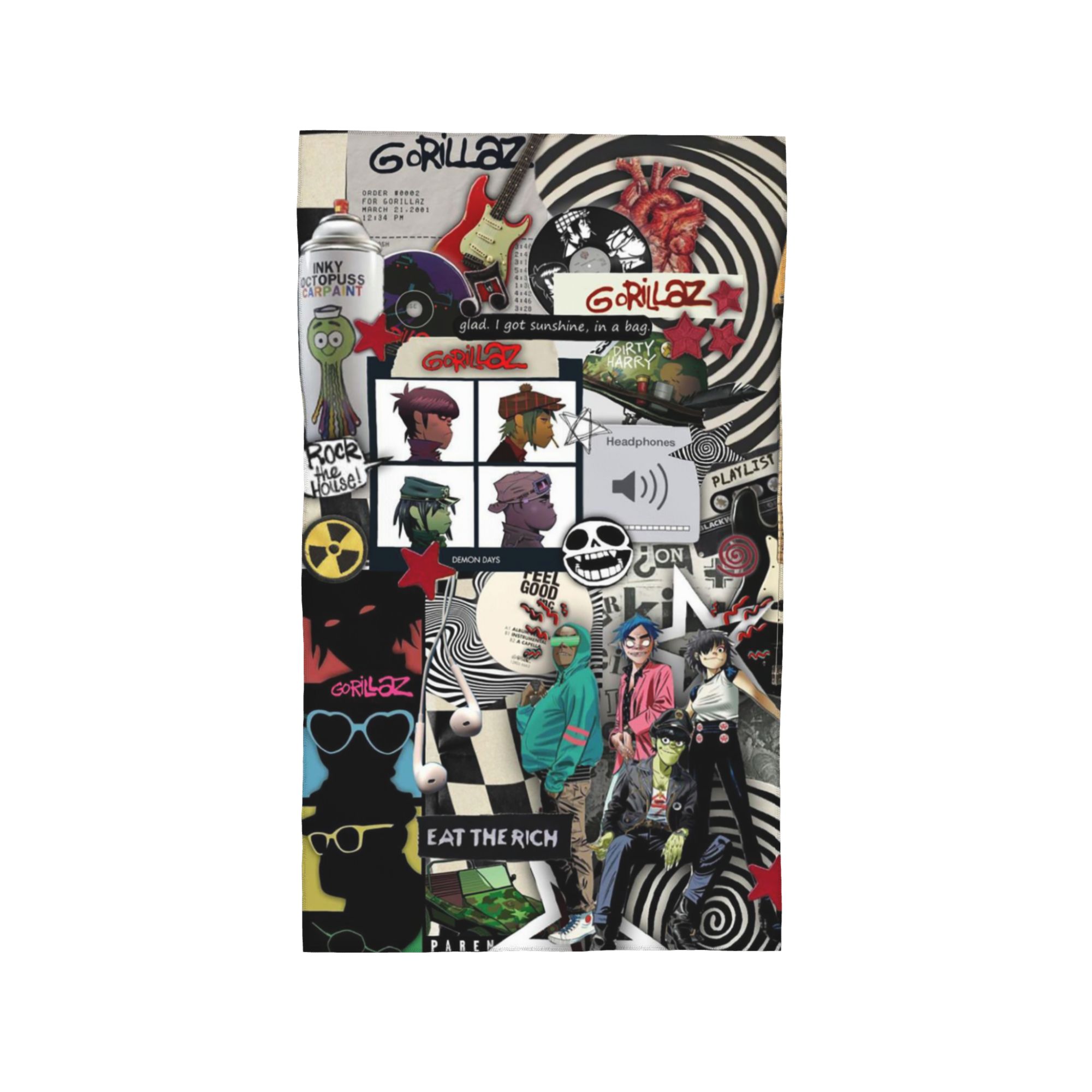 

Band Gorillaz Soft Face Towel Quick Dry Pool Bath Cotton Towels Breathable W40*H60(CM)