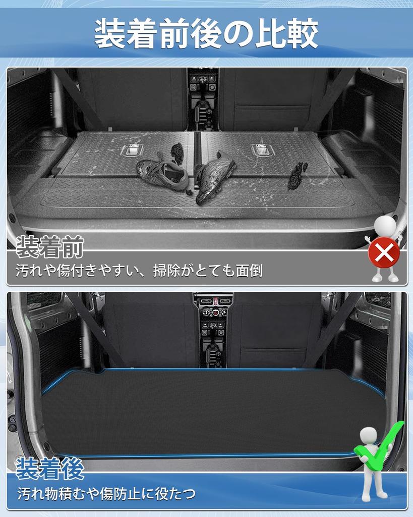 Mixsuper 2D Trunk Cargo Mat for Suzuki Jimny Jimny Sierra and Jimny JB64 Waterproof PVC Cargo Mat with Abrasion and Stain Easy Genuine 1 Piece JB64,