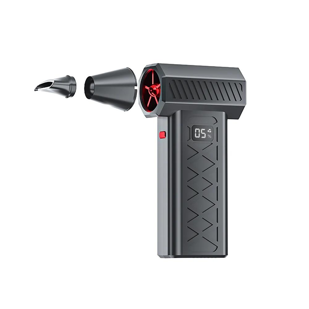 130000 Mini Turbo Jet Fan Electric Air Duster Adjustable wind speed Turbo Violent Blower Rechargeable with Light Car Cleaning