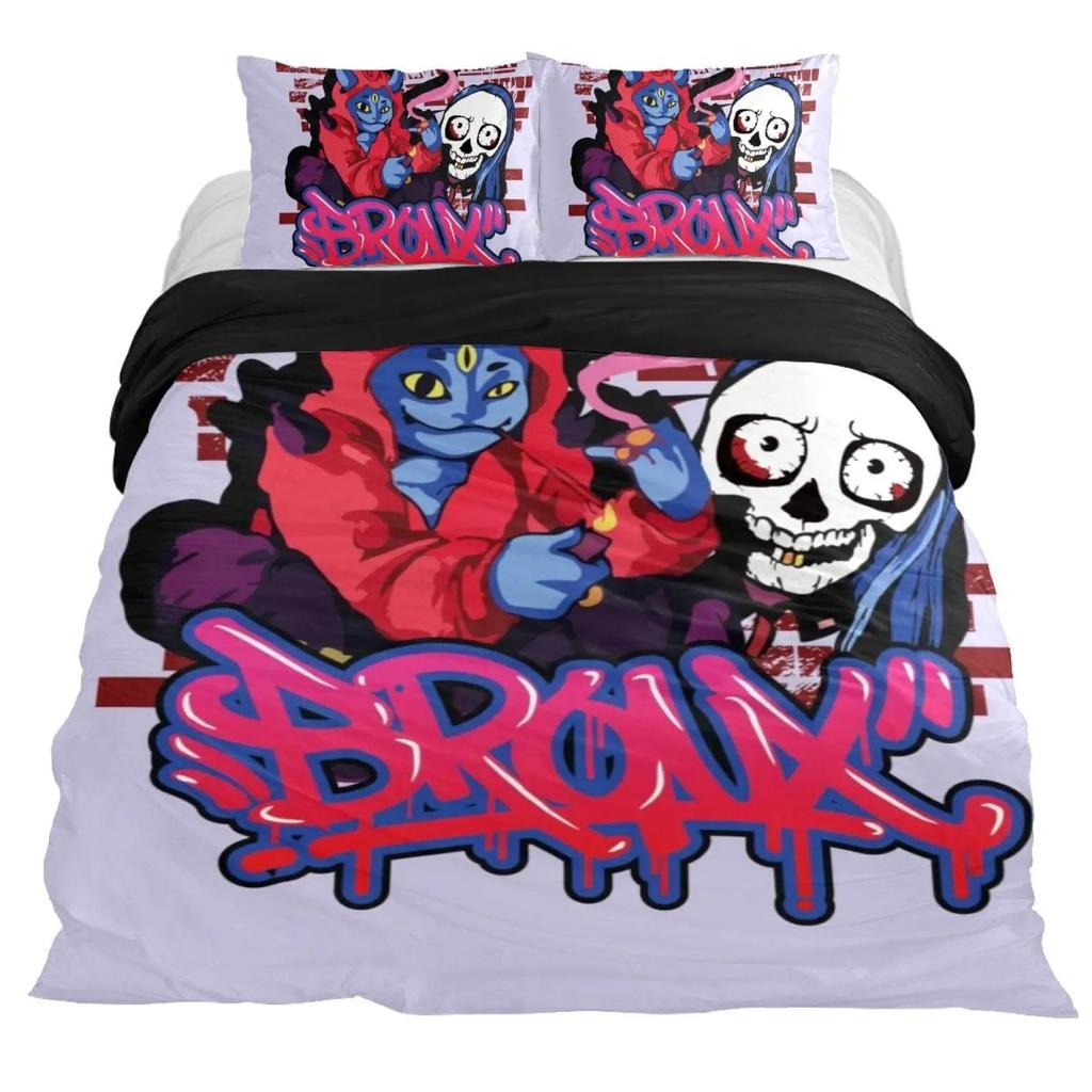 Skull Duvet Cover Set King, Skull Beauty Printed Duvet Cover Set Ride or Die Motor Bedding Set,Corner Tipes Gothic Skull Bedding
