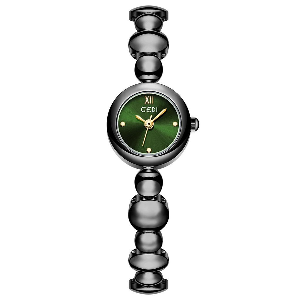 Vintage Womens Watch With Metal Bead Chain Quartz For Office Wear