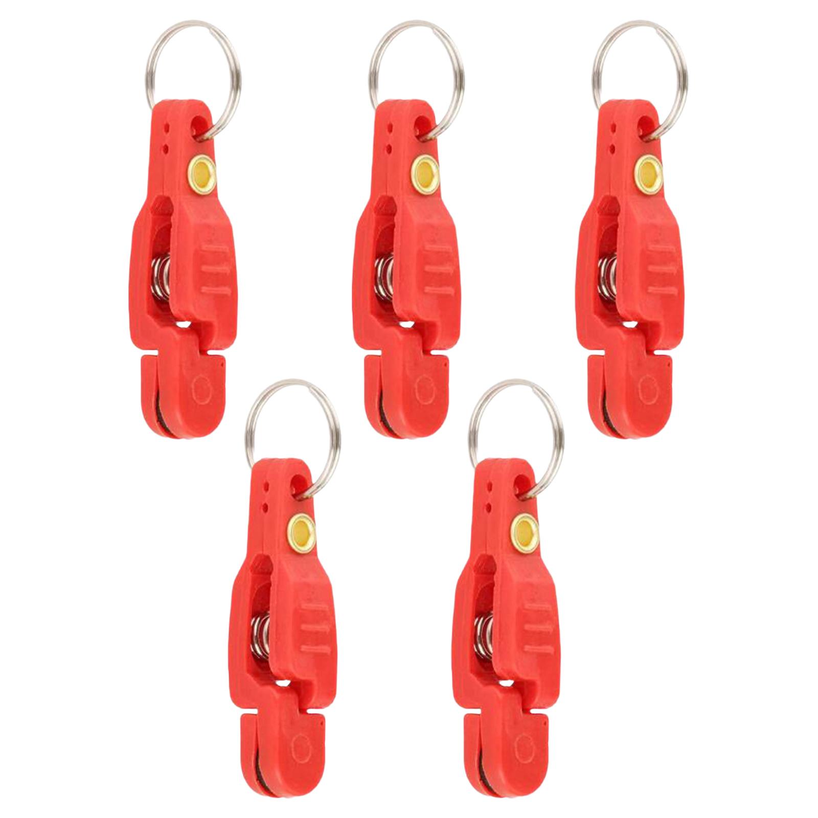 5 Pcs Heavy-Duty Tension Snap Release Clips Quick off Line Clip for Offshore Fishing Downrigger Trolling Sea Fishing Weight off красный