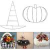 1/2 Pcs DIY Halloween Wreath Frame, Metal Pumpkin Witch Hat Shape Wreath Fall Hanging Decorations DIY Wreath Making Craft Accessories(1 Pc Witch Hat