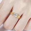 Sterling  Cross Rings with Round/Cushion Cubic Zirconia Fashion Contracted Wedding Party Female Jewelry Gift