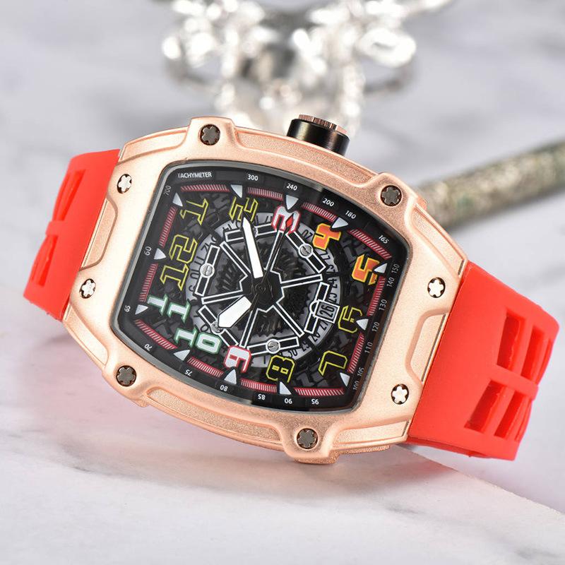 Cross-border Foreign Trade Men's Watch Men's Luminous Quartz Watch Personalized Internet Celebrity J Wine Barrel Fashion Watch