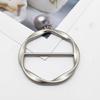 Modischer Metall-Rundkreis-Clip-Schnalle Runde Brosche Pins Kreis Pin Kleiderring Wickelhalter Seidenschalring