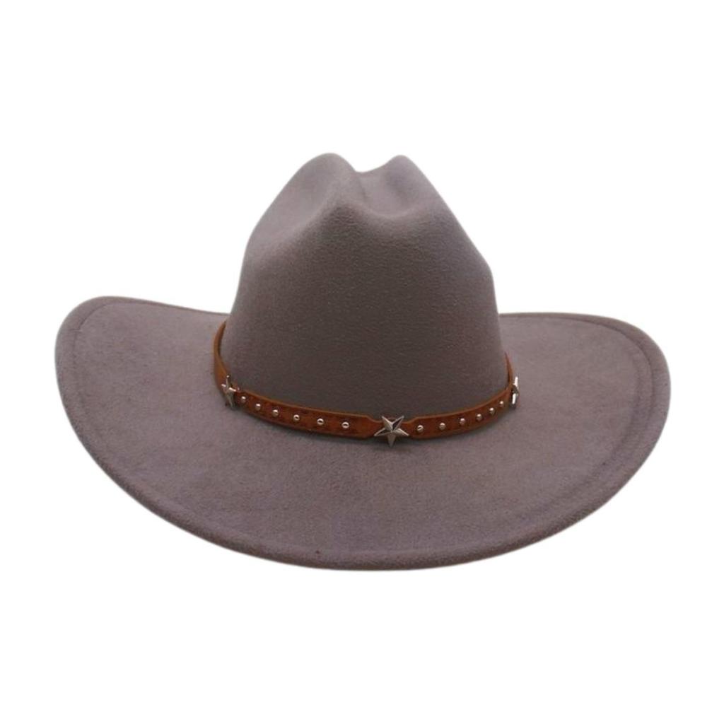 Jazz Hat Lady Fried Street Concave Shape Internet Celebrity Top Hat New British Style Wide Brim Woolen Fashion Simple Cowboy Hat