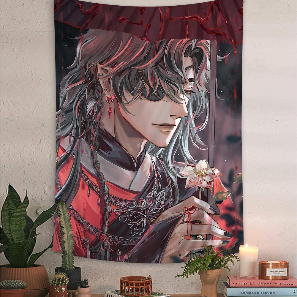 Heaven Officials Blessing Xie Lian Hua Cheng Colorful Tapestry Wall Hanging Bohemian Wall Tapestries Mandala Wall Art Decor