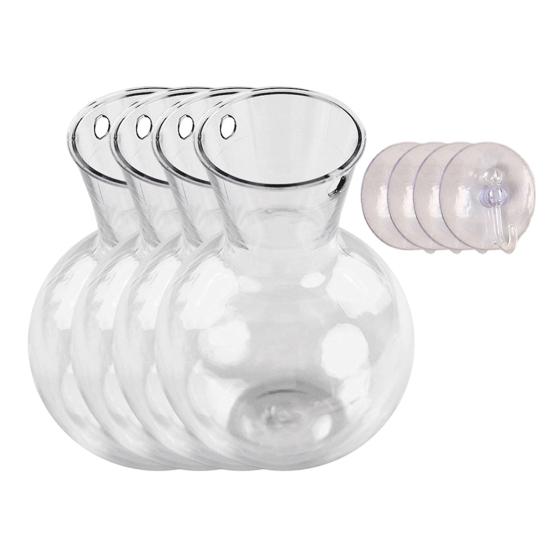 1/2/3/4/6/8Pcs Window Propagation Station Plant Propagation Glass Bulb with Suction Cup Transparent Planter Propagation Planter Terrarium Vase