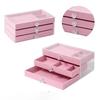 NEW 1pc Three-layer Velvet Jewelry Box Transparent Drawer Type Earring Bracelet Organizer Display Box Jewelry Diy Storage Box