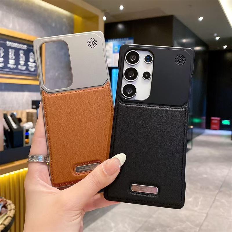 Leather Magsafe Bumper Case for Samsung Galaxy S25 S23 S24 Ultra Plus Borderless Aromatherapy Magnetic Frame PU Cover