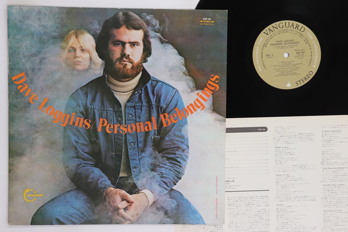 

LP Record DAVE LOGGINS Personal Belongings GXF44 VANGUARD 1978 Japan Rock Used