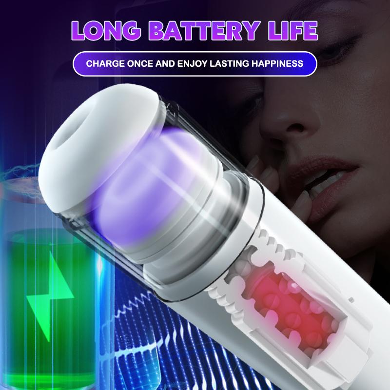 Wearable Male Automatic Masturbator Telescopic Sucking Machine Vibrator Masturbation Cup Blowjob Real Pussy Oral Sex Toy For Men