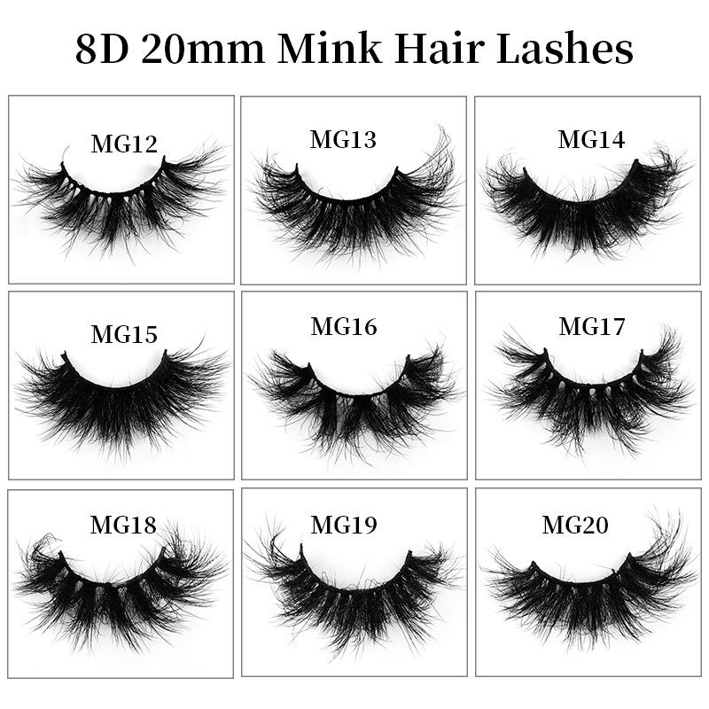 8D False Eyelashes 1 Pair Of Simulated Natural Thick Curled Grafted Eyelashes
