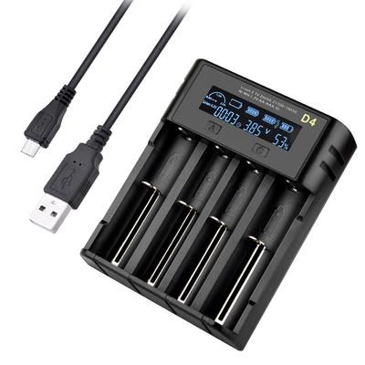 Nabíječka baterií 18650 s LCD displejem, univerzální inteligentní nabíječka pro dobíjecí baterie 18650/6650/18490/17670/17500/16340