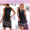 Elegant Womens Summer Boho Floral Short Midi Dress For Cocktail Evening Parties