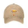 Retro Hat with Hard Breathable Cap  Adjustable Snapback Wide Brim Outdoor Hat Suitable for Running Washed Baseball Cap