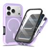 PET Screen Protector Skin Feel Magnetic Phone Case For iPhone 17 Pro Max Air TPU Frame Translucent Frosted Acrylic Cover Fundas