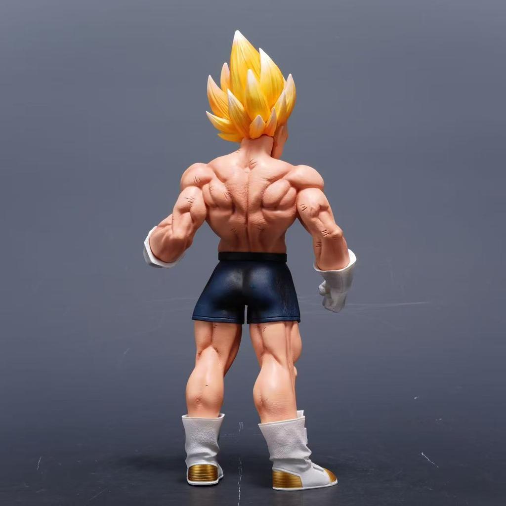 Dragon Ball Super Saiyan Anime Figure 28cm Double Headed Gravity Vegeta GK Action Figures Standing Posture Statue Model Toy Gift