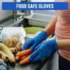 20/100PCS Blue Disposable Nitrile Gloves 4mil Kitchen Gloves Non Sterile Cooking Household Cleaning Tattoo Gloves Latex Free
