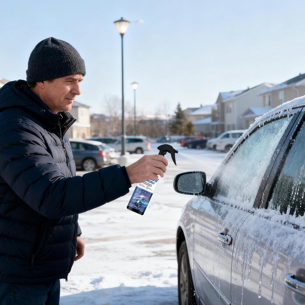 100ml Fast-Acting Car Deicer Spray Melts Ice & Frost on Windshield Instantly Safe for All Vehicles in Winter Morning & Travel