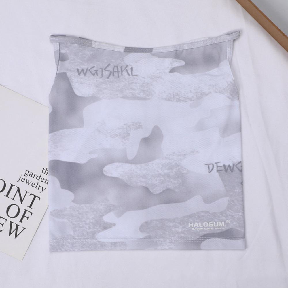 Ear Hanging Sunshade Veil Face Cover Shading Ice Silk Face Mask Sunscreen Face Mask  Sports