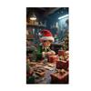 Christmas Door Curtain Background Door Decoration