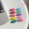 Candy Colored 5cm Wave Drop Oil  Clip Adorable Children BB Clip Bangs Hair Clip Sweet Girl Heart Faion Hair Accories