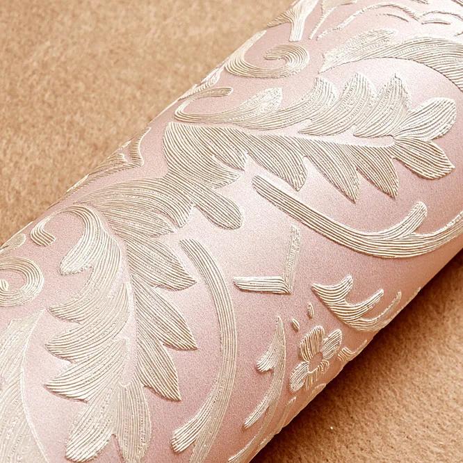 

Роскошные 3D Тисненые Дамаск Нетканые Обои Рулон Европейский Стиль Спальня Гостиная ТВ Фон Золотой Домашний Декор 5.3㎡