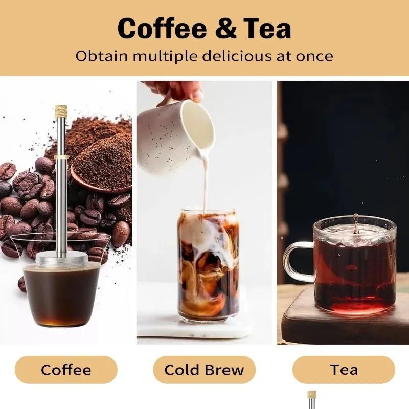 Reusable Coffee Filter Screen Stainless Steel Coffee And Tea Maker Portable Travel Coffee Brewer Tea Infuser Kitchen Accessories