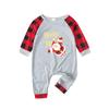 Men's Long-sleeved Plaid Printing Two-piece Parent-child Christmas Pajamas