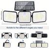 2 Pack 180 LED Solar Flood Lights Outdoor,Motion Sensor Outdoor Lights,IP65 Waterproof,3 Adjustable Heads Outdoor Solar Lights,Solar Lights for