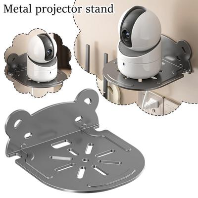 For HY300 Pro Projector Bracket Storage Rack Wall Mounted Non Perforated Bracket Monitoring Rou H7W6