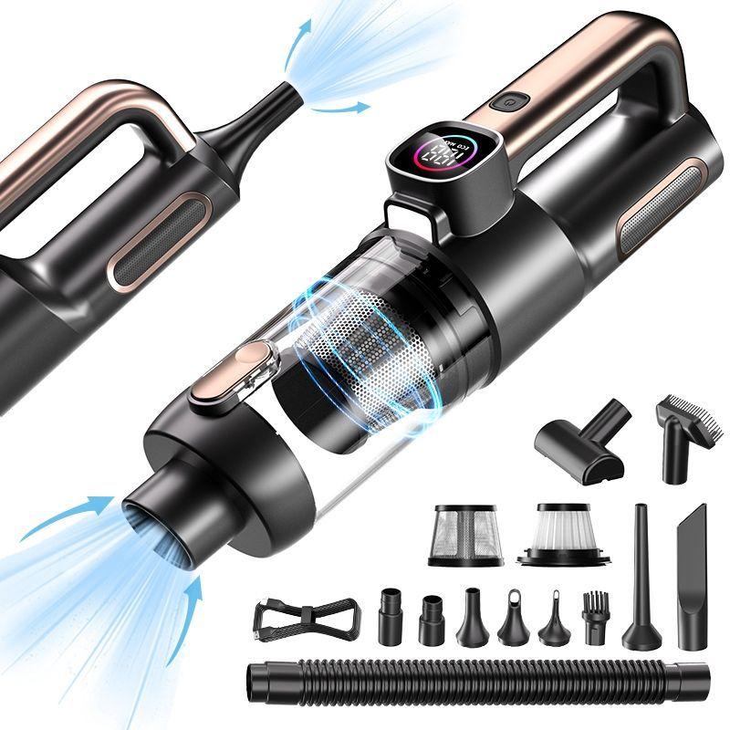 Car Mounted 4-In-1 Vacuum Cleaner With Super Strong Suction Household Mini Large Suction Handheld Small Wireless Vacuum Cleaner