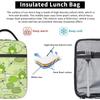Frog and Dragonfly Lunch Bag for Men Women Tote Insulated Cooler Bags Reusable Lunch Box for College Work Office Picnic