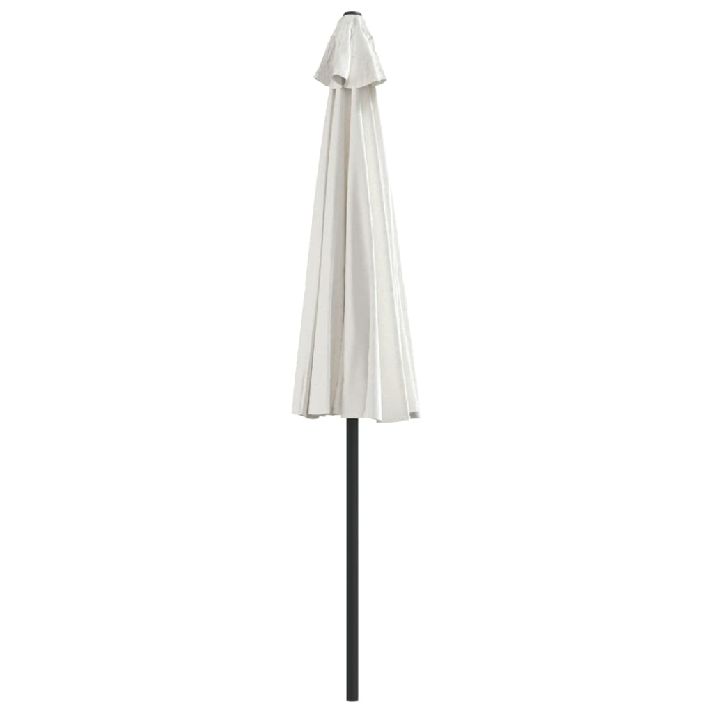 Balcony Sun Umbrella with Aluminum Pole Sand Colored 270 x 144 cm Semi Circular