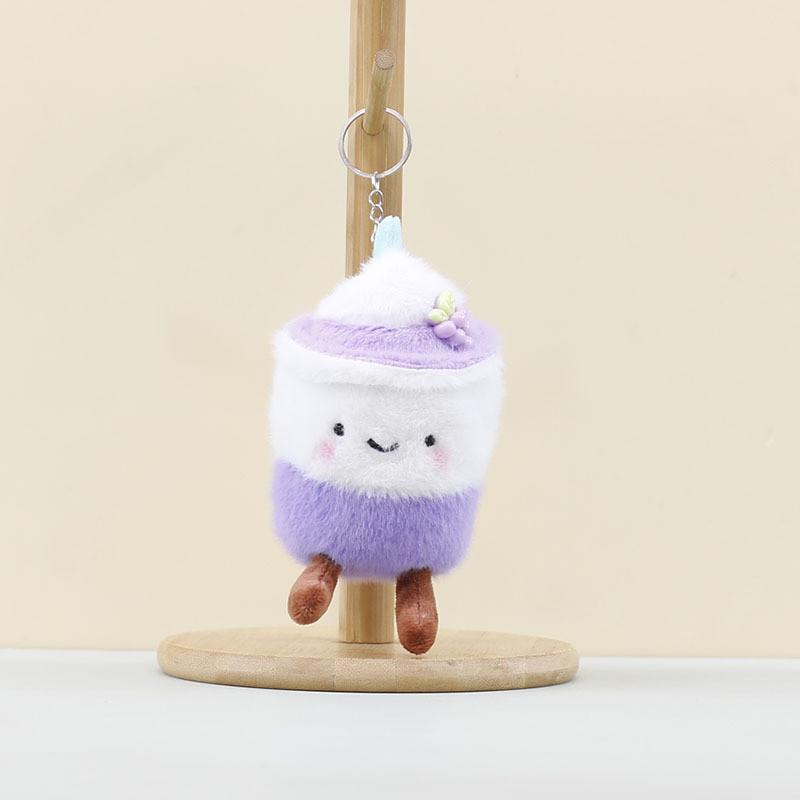 Tea Cup Milk Backpack Decor Stuffed Toy Pp Cotton Short Plush Keychain For Kids
