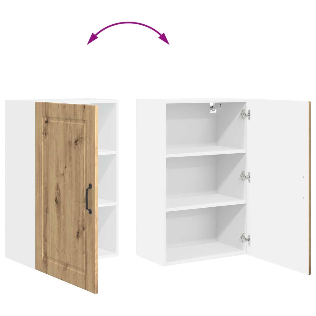 Wall Cabinet PORTO Artisan Oak 50 x 31 x 80 cm Wood Based Panel