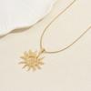 Modny naszyjnik w stylu europejskim i amerykańskim, osobowość, kreatywny design metalowej zawieszki słonecznika, długi łańcuszek na obojczyk, niszowa biżuteria dla kobiet