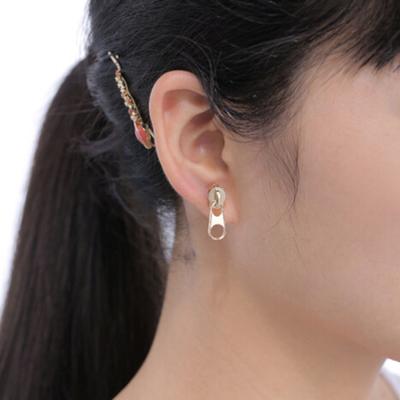Yousheng 1 Pair Stud Earrings Zipper Style Lightweight Ear Studs Comfortable To Wear Versatile Earrings Jewelry Gift