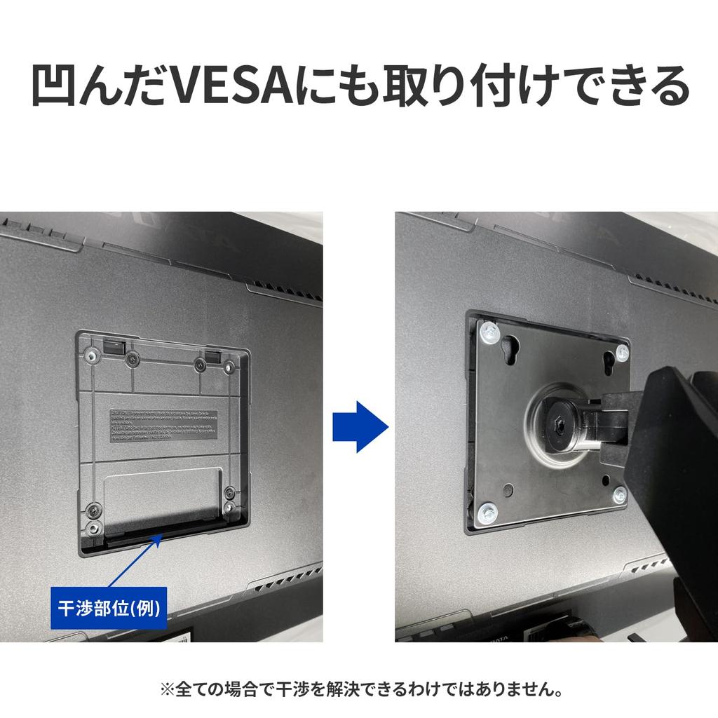 GOPPA Goppa Adjustable Single Monitor Arm, Black, Compatible with 17-34 Inch Monitors, Recessed VESA Compatible, GP-DPAS1R/B-UE