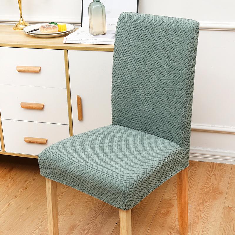 High-elasticity Checkered Backrest Chair Cover Anti-cat Scratch Simple Modern Spring Autumn Thickened Dining Table Chair Cover