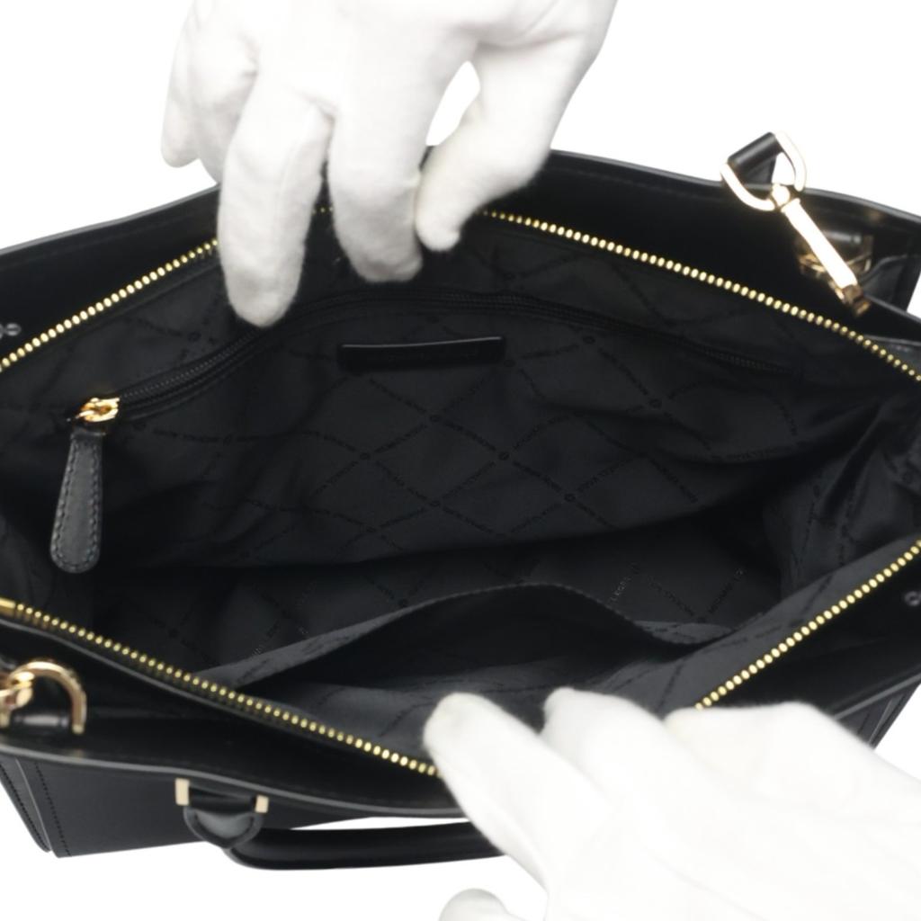 Michael Kors Sheila Satchel Tote Bag Leather Black Women 35T0GWXS3L Used