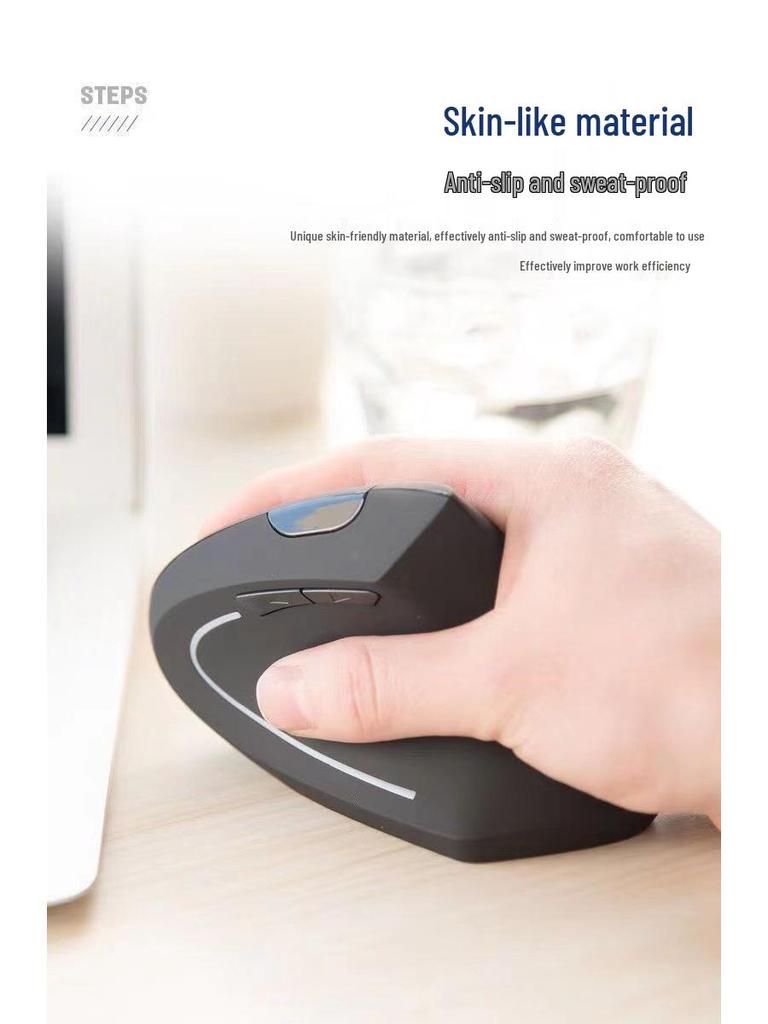 Ergonomic Dual-Mode Bluetooth Silent Gaming Mouse with Luminous Design